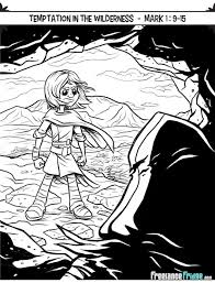 Free bible coloring pages for children, verses about temptation. Life Of Jesus Coloring And Activity Book Freelance Fridge Illustration Character Development