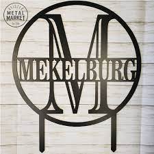 Circle Initial Personalized Monogram Metal Decor Keister Metal Market Metal Decor Personalized Wall Art Metal Wall Art Personalized Wall Art Metal Decor Monogram Wall