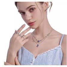 Dávid csillag női nyaklánc Férfi, rozsdamentes acél, ezüst