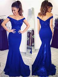 Mermaid V Neck Off Shoulder Bridesmaid Dresses Lace Appliques Off Shoulder Bridesmaid Dress Royal Blue Bridesmaid Dresses Prom Dresses Blue