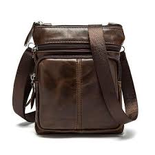 Leather Crossbody Bag Mens Leather Bag Shoulder Bag Men Natural Leather Bag