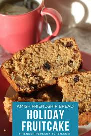 Remove cake from oven and place on cooling rack or trivet. Amish Friendship Bread Fruitcake Friendship Bread Kitchen