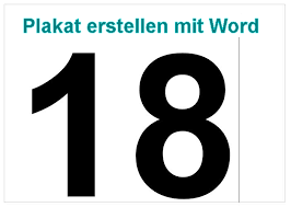Er startet um 9:00 uhr und endet um 14:00 uhr. Plakat Erstellen Mit Word Holzborn Consulting