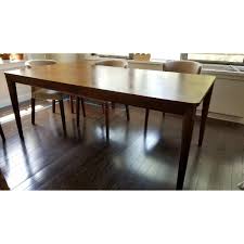 The table top is available in the following wood species: Crate Barrel Oslo Extension Dining Table Aptdeco