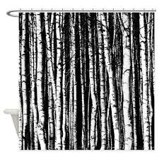 Birch Tree Shower Curtain Black And White Birch Trees Shower Curtain By Victorycafe Tree Curtains White Birch Trees Tree Shower Curtains