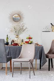 All dining table & chairs. Stylish Chair Next To Elegant Dining Table Set For Party Stock Photo Picture And Royalty Free Image Image 127521642