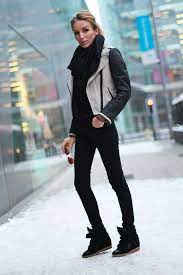 Love The Jacket Wedge Sneakers Outfit Wedges Outfit Womens Fashion Casual Spring