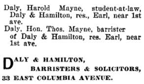 Daly, Harold Mayne (1880-1969)