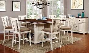 Shop wayfair for all the best french country kitchen & dining room sets. Furniture Of America Cm3199wc Pt 7pc 7 Pc Sabrina Country Style Two Tone Cherry White Finish Wood Counter Height Dining Table Set