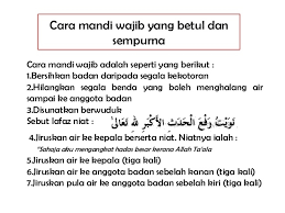 Niat Mandi Wajib Yang Mudah Dan Betul Kisah Viral Dunia