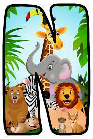 Safari jungle letters alphabet animal letras zoo animals imagen fancy birthday anniversaire letter printable savane theme fête festa abc con. Buchstabe Letter N Safari Theme Party Jungle Theme Birthday Party Safari Theme Birthday