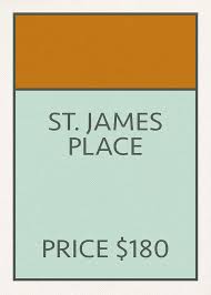 Send an online card to st. St James Place Vintage Retro Monopoly Board Game Card Mixed Media By Design Turnpike