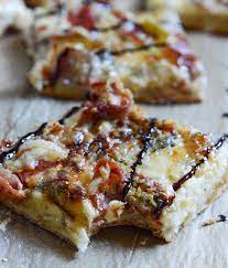 Caramelized Pear Prosciutto Blue Cheese Pizza Recipe Blue Cheese Pizza Prosciutto Blue Cheese Recipes