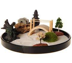 Amazon Com Icnbuys Zen Garden With Boat Bridge Japanese Censers Set With Free Rake And Pushing Sand Pen Ba Miniature Zen Garden Zen Garden Diy Mini Zen Garden