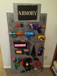 I saw this online and his friend has a similar rack for nerf. Nerf Storage Ideas A Girl And A Glue Gun