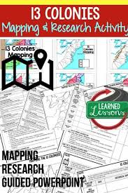 13 Colonies Map Activity And Research Graphic Organizer Mapping The 13 Colonies Video In 2020 13 Colonies Map 13 Colonies Activities 13 Colonies