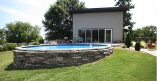 This property had a natural slope that also required quite a bit of grading work in order to install the patios on level ground and prevent drainage. 45 Above Ground Pool Ideas To Cool Off With