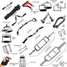 Fitness Maniac Home Gym Cable Attachment Handle Machine Exercise Chrome Pressdown Strength Training Home Gym Attachm Home Gym Machine Home Made Gym At Home Gym