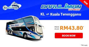 The time taken to complete the journey from kuala lumpur to kuala terengganu is reliant on traffic and climatic conditions. Darul Iman Express Bus Service Between Kl And Kuala Terengganu Busonlineticket Com