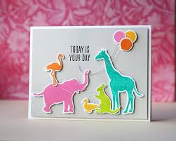 Birthday Animal Silhouettes Card By Laura Bassen Hero Arts Cards Art Birthday Silhouette Cards
