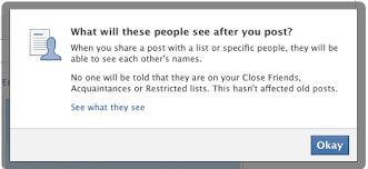 How to use the facebook acquaintances list to hide ? People Can See With Whom I Shared A Post When I Post It With Custom Sharing Web Applications Stack Exchange