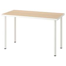 Linnmon Adils Tafel Wit Wit Gelazuurd Eikeneffect Wit 120x60 Cm Ikea Spaanplaat Tafels Ikea