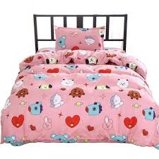 Prueba tu conocimiento de los bts. Bts Bt21 Design Pink Bed Cover Sheet Pillowcase Juegos De Ropa De Cama Accesorios De Habitacion Decoracion De Habitacion Tumblr