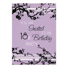 Using design wizard you can access a wide range of templates for the lucky birthday boy or girl. Purple 18th Birthday Party Invitation Card Zazzle Com Anniversary Party Invitations Party Invitations 18th Birthday Celebration Ideas