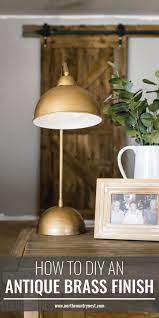 Table Lamp Makeover With A Diy Antique Brass Finish Diy Table Lamp Lamps Living Room Table Lamps Living Room