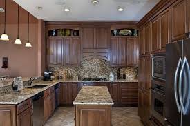Kitchen Cabinets Clearance Hanging Lamps Brown Cabinet Island Faucet Sink Counterto Traditional Kitchen Island Traditional Kitchen Traditional Kitchen Cabinets