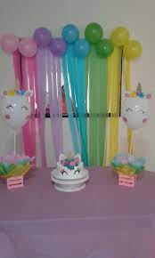 Diy Birthday Party Decorations For Girls Unicorns Birthday Decorations Ideas De Fiesta Unicornio Decoracion Unicornio Cumpleanos Decoracion De Unicornio