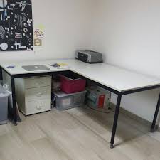 The l shape desk configuration shopping list. Fast Deal Used Ikea Effektiv L Shaped Desk Furniture On Carousell