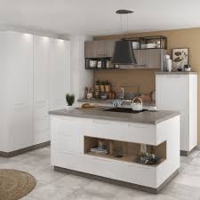 20 mm, avec cuves intégrées. Une Cuisine Blanche Avec Ilot Central Leroy Merlin