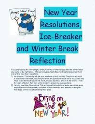 If You Are Looking For A Meaningful And Fun Activity For The First Day After The Winter Break You Came To The R New Years Resolution Ice Breakers Teaching Info