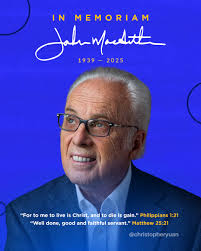 Thankful for the life and ministry of John MacArthur. A faithful servant of  Christ, now in the presence of the Lord.