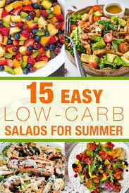 15 Easy Low Carb Salads For Summer Salad Recipes Low Carb Low Carb Salad Summer Lunch
