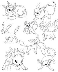 Pokemon Coloring Pages Eevee Evolutions Together In 2020 Pokemon Coloring Pages Pokemon Coloring Chibi Coloring Pages