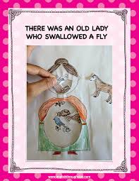 The old lady series is designed to be used with lucille colandro's book series including the old pirate, the old mermaid, the old lady who swallowed a fly, leaves, bat, turkey, bell, snow, rose, clover, chick, frog, shells and books. There Was An Old Lady Who Swallowed A Fly Free Printables And Lesson Ideas English Through Play