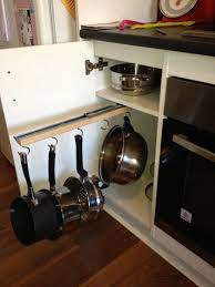 Maybe you would like to learn more about one of these? Easy Diy Saucepan Cupboard Storage 22 Sliding Bracket From Bunnings A 3 Piece Of Pine And Some H Kitchen Ideas New House Kitchen Wall Units Kitchen Fittings