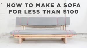 Serta black faux leather sofa bed. Diy Sofa How To Make A No Sew Sofa For Under 100 Youtube