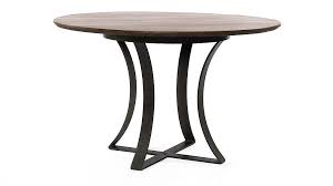Damen 48 Brown Wood Top Dining Table Reviews Crate And Barrel Round Marble Dining Table Pedestal Dining Table Round Dining Table Sets
