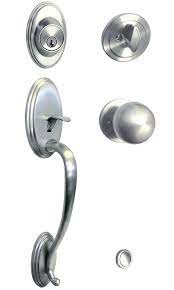 Handlesets with two locks (2). Brushed Nickel Front Door Handle Handleset Satin Round Knob