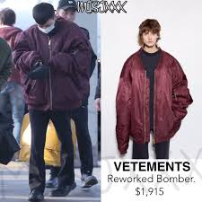 Affordable vetements x reebok socks is here. Gdstyle On Twitter Gdstyle Vetements Reworked Bomber 1 915 160317 Incheon Airport Gdragon