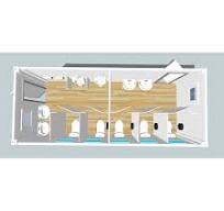 Portable Shower and Toilet Sandwich Panel Container Cabin