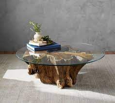 #coffeetable #rustic coffee table #glass coffee tables #furniture #home decor. Brown Driftwood Base Glass Coffee Table