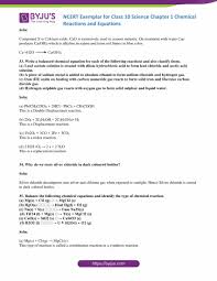 Types of chemical reactions classify each of these reactions as synthesis, decomposition, single displacement, or double displacement. Ncert Exemplar Class 10 Science Solutions Chapter 1 Download Free Pdf