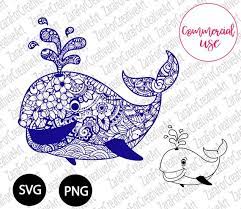 Download Whale Mandala Svg Whale Zentangle Svg Whale Svg Digital Whale Etsy