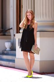 Little Black Dress And Neon Little Black Dress Dresses Night Outfits