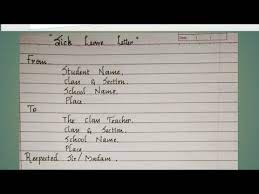 All about letter writing formats. Leave Letter Writing Youtube