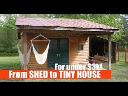 All tiny houses over 30′ are built on a gooseneck trailer for increased safety and mobility. Turning A Shed Into A Tiny House Airbnb Rental For Under 3k Youtube
